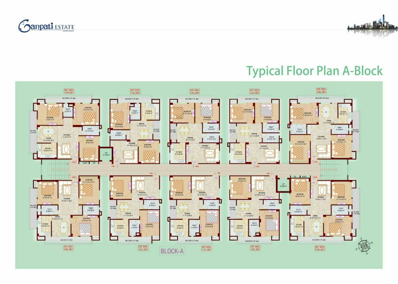 Ganpati estate- ramnagar, varanasi 3 typical floor plan ganpati estate