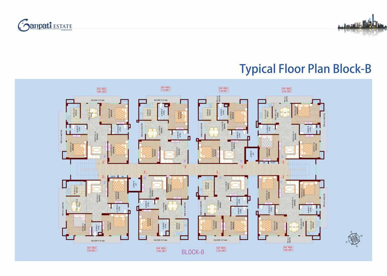 Ganpati estate- ramnagar, varanasi 4 typical floor plan ganpati estate
